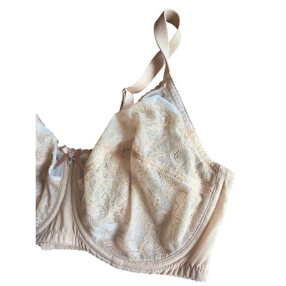Wacoal Bra 36DD Womens Underwired Sheer Tan Full Coverage Adjustable Straps - Picture 3 of 6